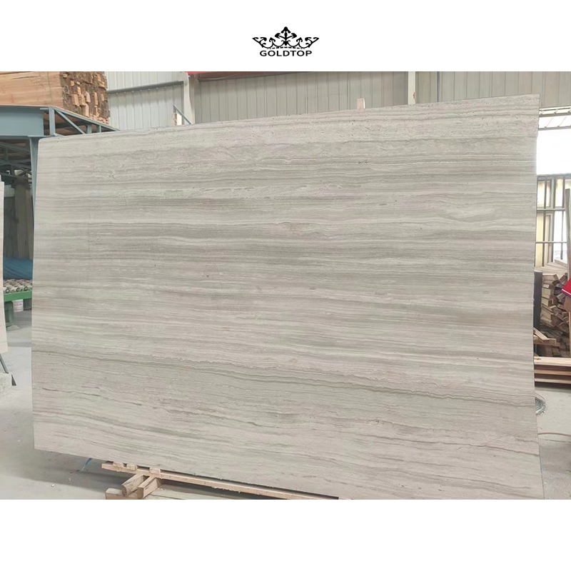 Losa de mármol blanco de madera blanca
