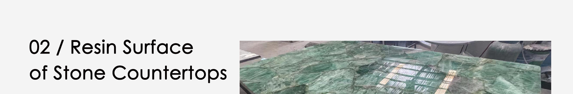 resin surface of stone countertop