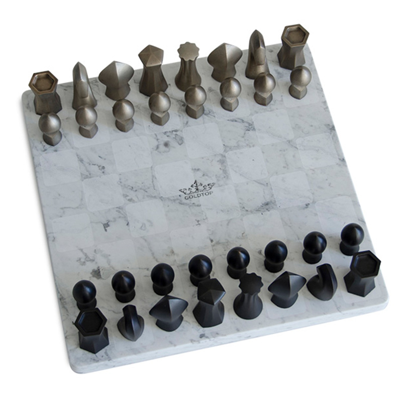 Tablero de ajedrez personalizado de mármol