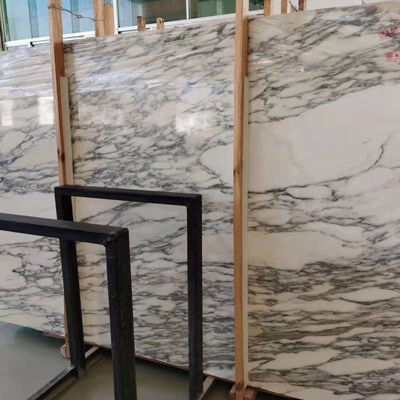 Gran repisa del piso de la mesa de centro de piedra natural de mármol blanco