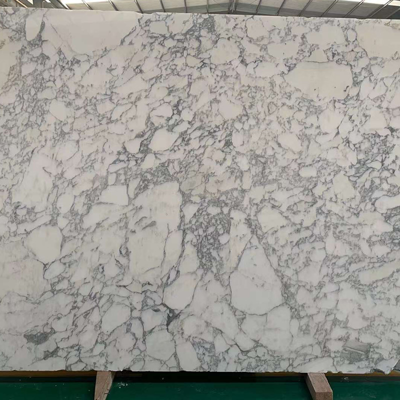 Gran repisa del piso de la mesa de centro de piedra natural de mármol blanco