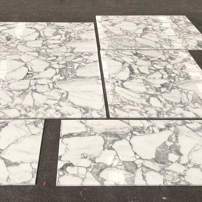 Gran repisa del piso de la mesa de centro de piedra natural de mármol blanco
