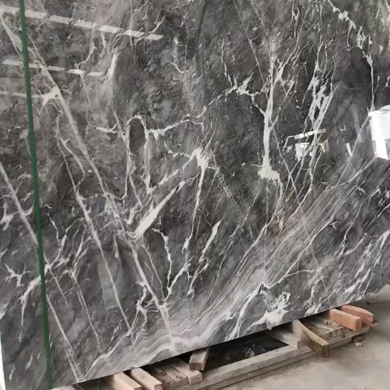 Distribuidor de encimeras de encimera de losa de baño de mármol gris