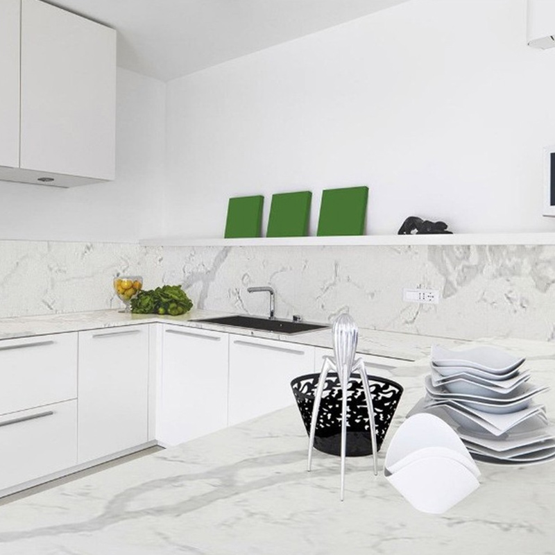 Fabricante de encimera de losa de mármol blanco de Carrara de China