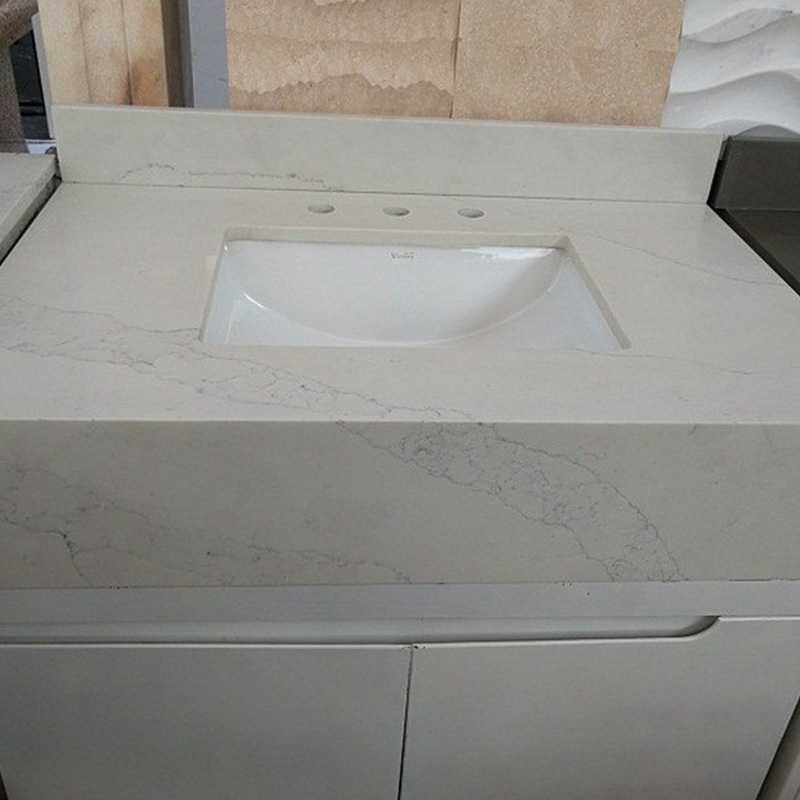 Distribuidor de encimeras de cuarzo natural blanco calacatta al por mayor