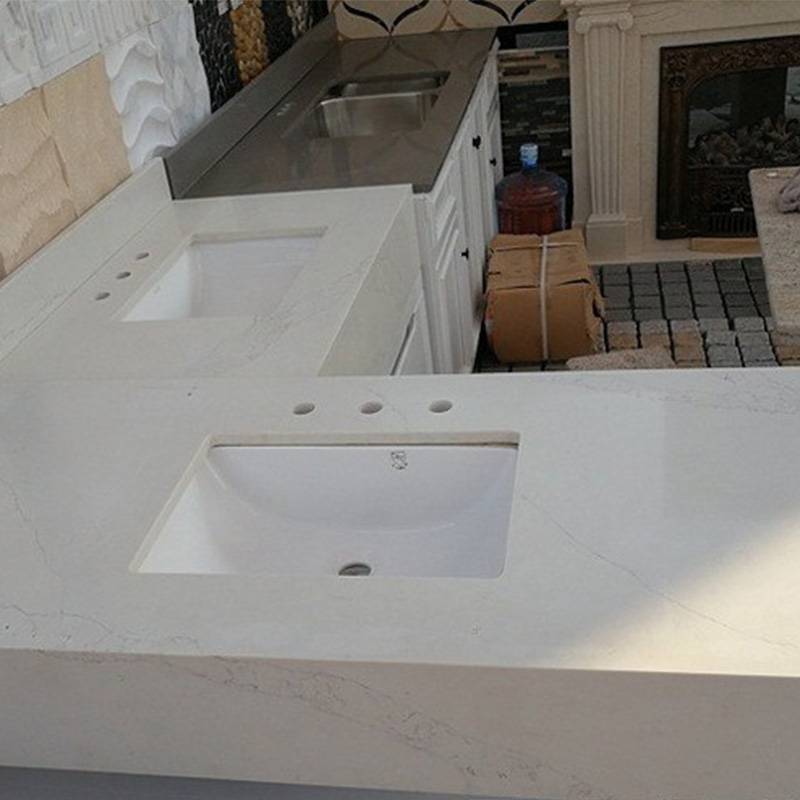 Distribuidor de encimeras de cuarzo natural blanco calacatta al por mayor