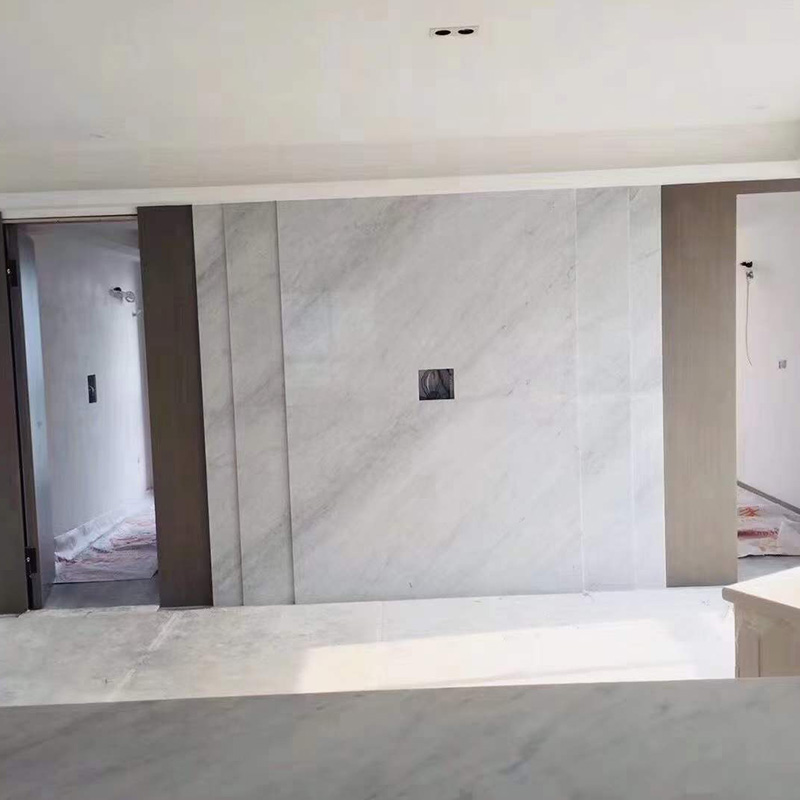 Venta al por mayor de piedra contra salpicaduras de azulejos blancos de mármol de Venato Carrara