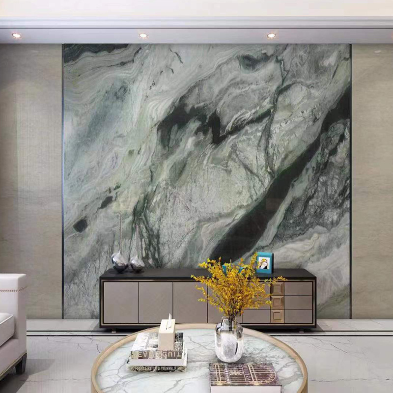 Encimera de azulejos de fondo de losa de mármol esmeralda de Shangri-La