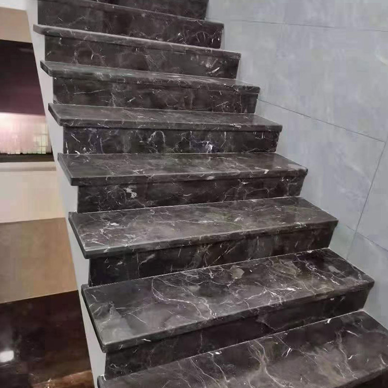 Azulejos de escaleras de piso de mesa de mármol de café negro oscuro Venta