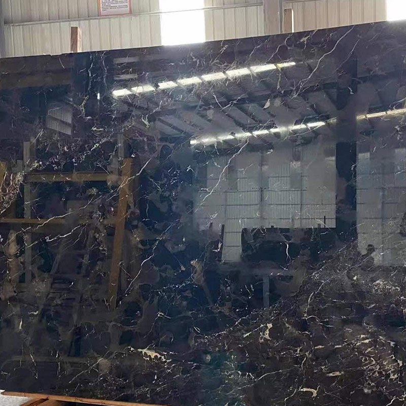 Azulejos de escaleras de piso de mesa de mármol de café negro oscuro Venta
