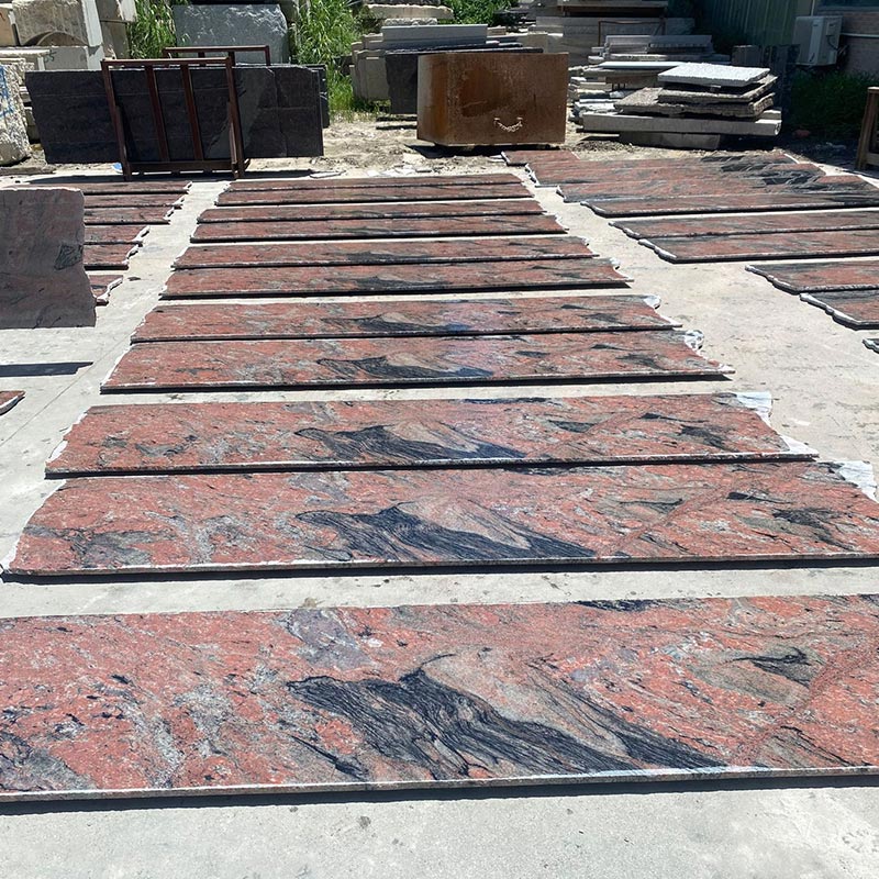 Symphony Red Granite Stone Rock Outdoor Losas Azulejos Parquet