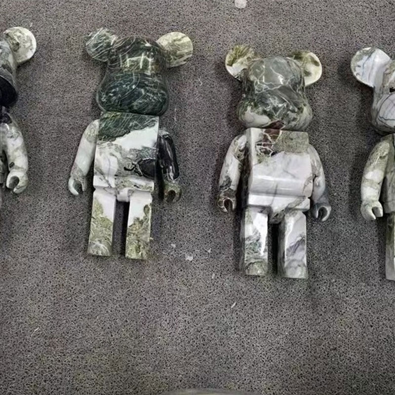Estatuillas de animales de mármol de oso violento personalizar al por mayor