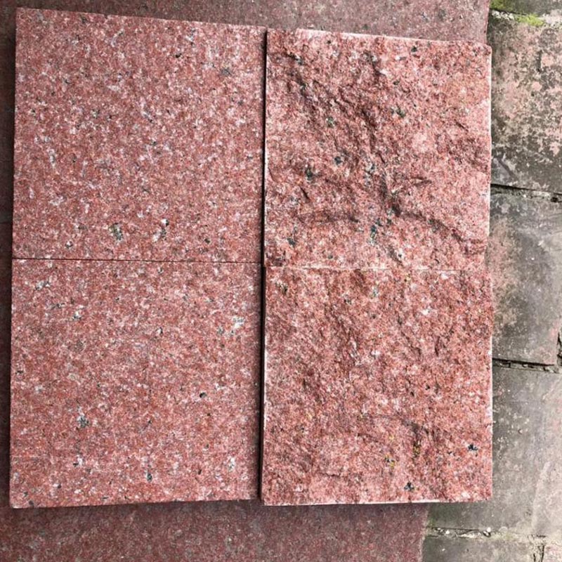 Piso de baldosas de granito rojo imperial Barandilla exterior Piedra de paisaje
