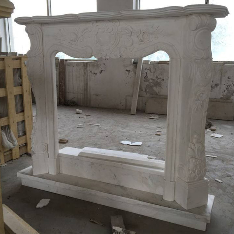 Revestimiento de chimenea de mármol, pared de repisa, venta al por mayor de una pieza