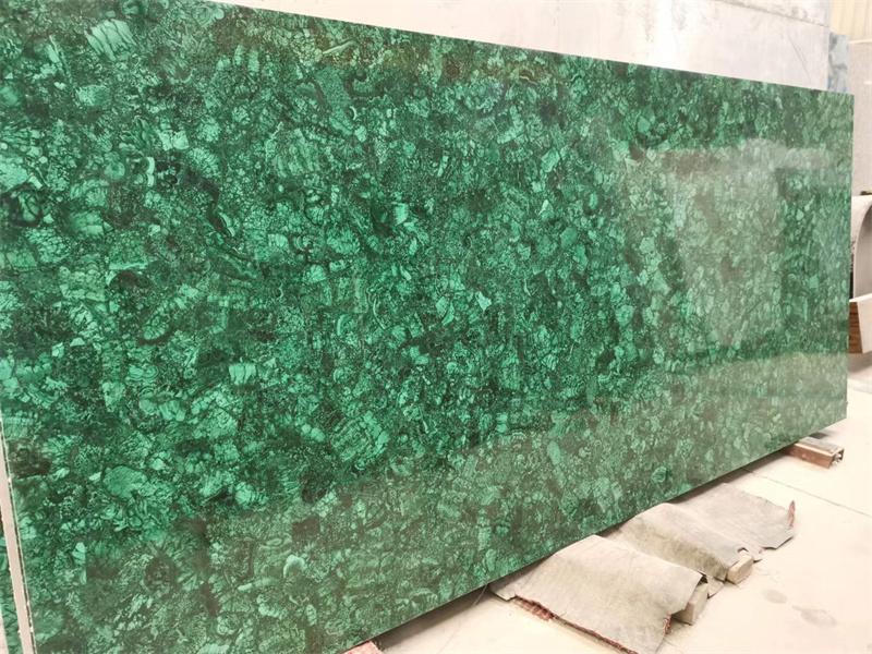 Nuevo Fabricante de piedras preciosas de losas verdes de malaquita,