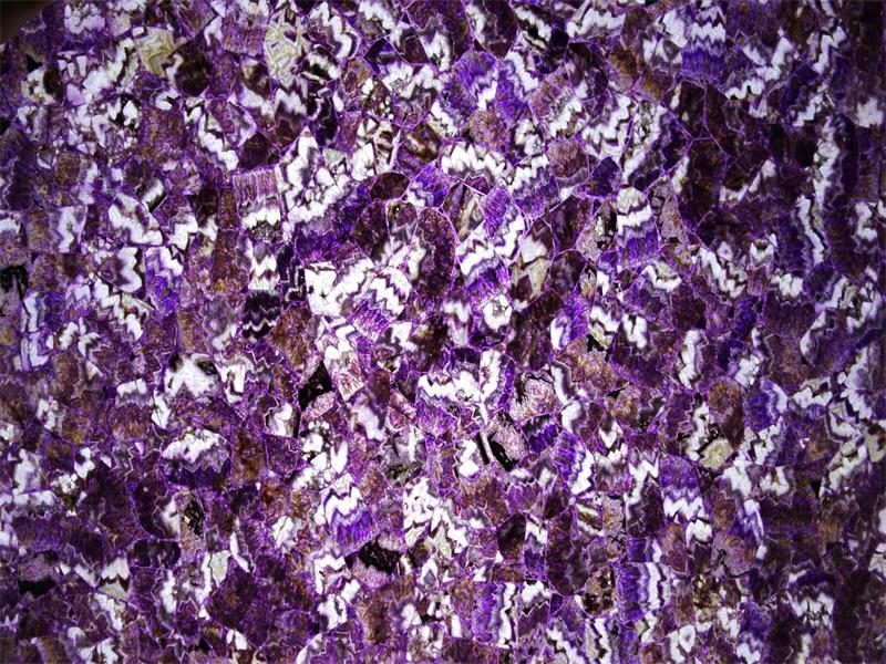 Proveedores de losas de piedras semipreciosas de cuarzo de cristal púrpura