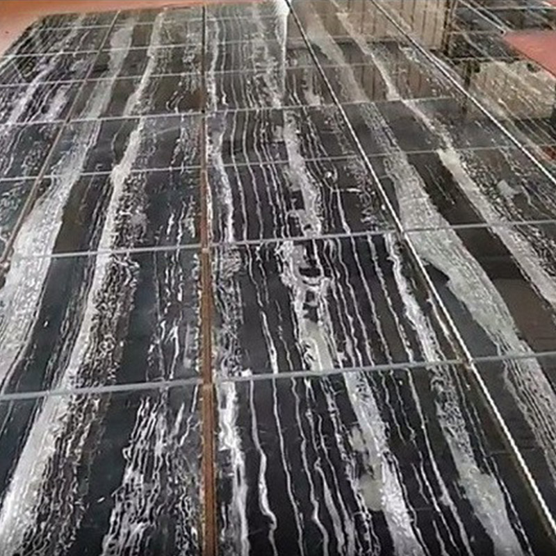 Azulejo de piso de baño de encimera de losa de mármol Marquina negro