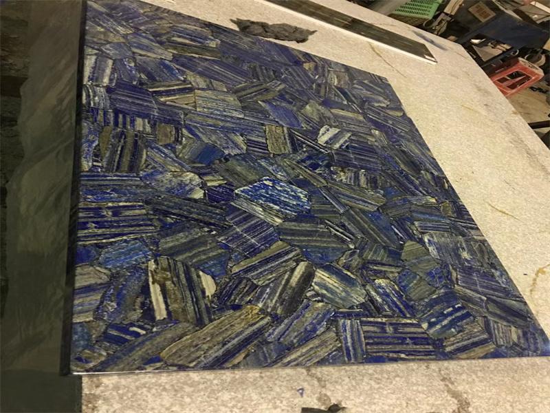 Losas de mármol de lapislázuli, mesa de azulejos, piedras semipreciosas a la venta