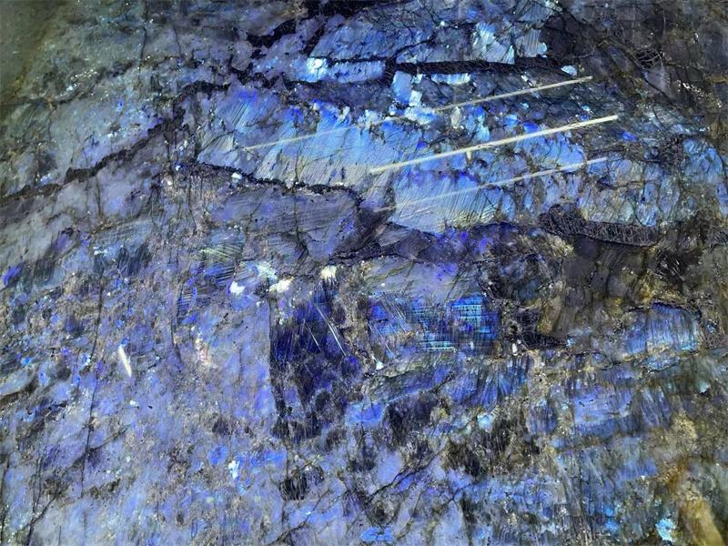 Losa de encimera de granito de labradorita azul lemuriana