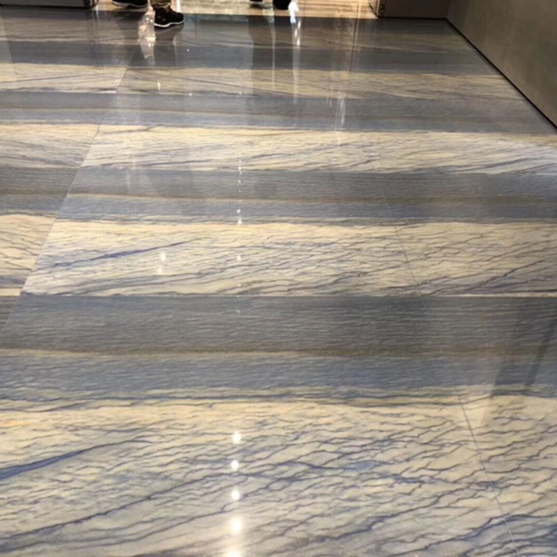 Cielo Azul Gran Losa Mármol Encimera Fondo Pared Mesa Café Piso
