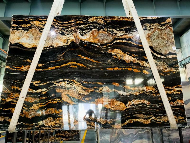 Encimeras de losa de granito Cosmic Black Fusion de Brasil