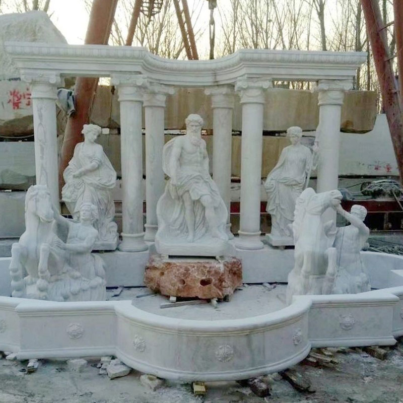 Fuente de agua de mármol al aire libre para el jardín de su casa Personalizar