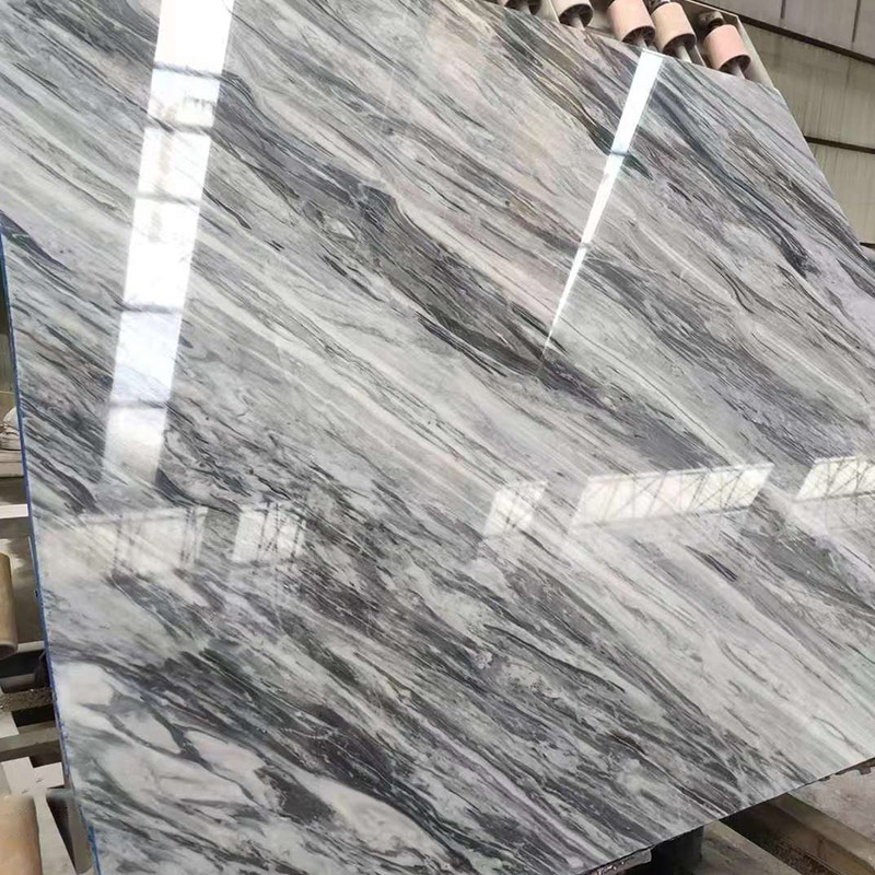 Fondo de azulejo de piso de escalera de mármol gris de Florencia