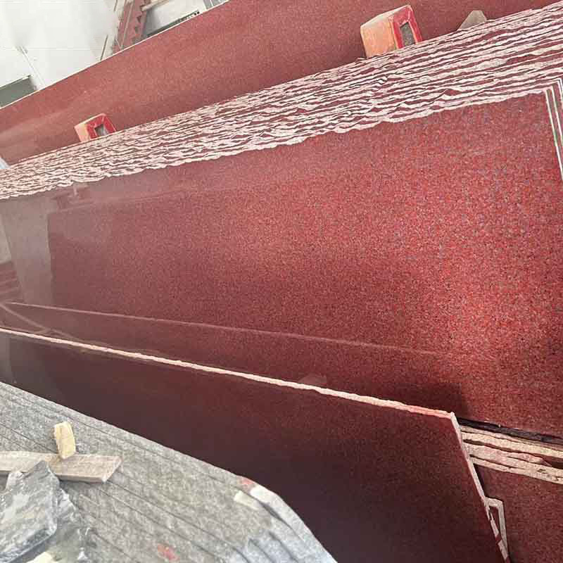 Piedra de losa de granito rojo indio