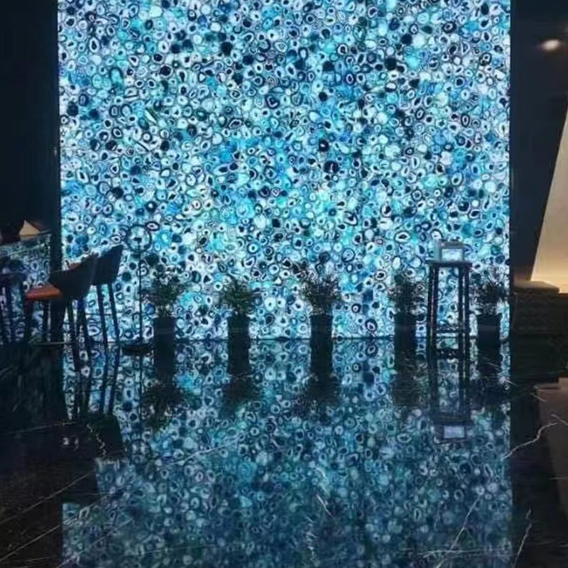 Piedra semipreciosa de ágata azul