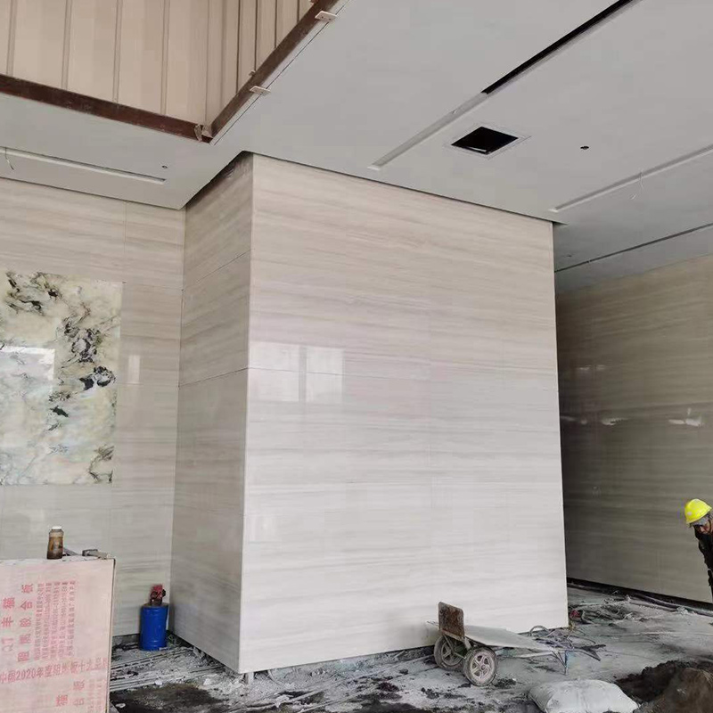 Azulejos de losa de mármol de grano de madera de ginkgo