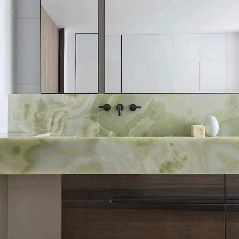 Losas de ónix verde jade natural