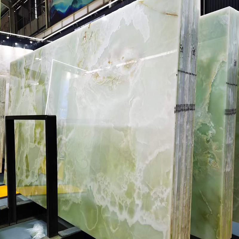 Losas de ónix verde jade natural