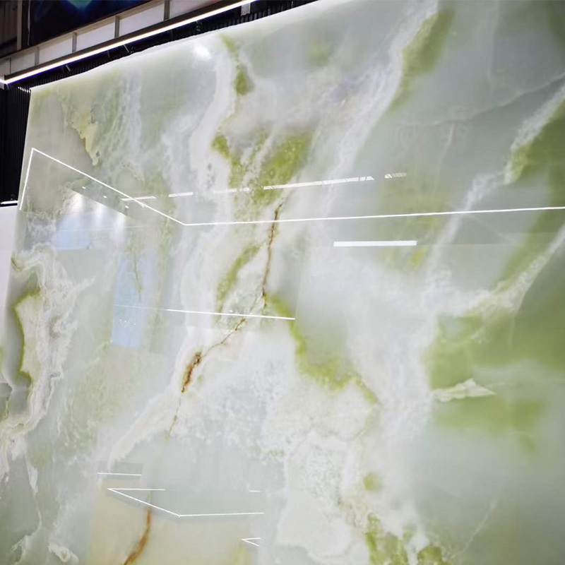 Losas de ónix verde jade natural