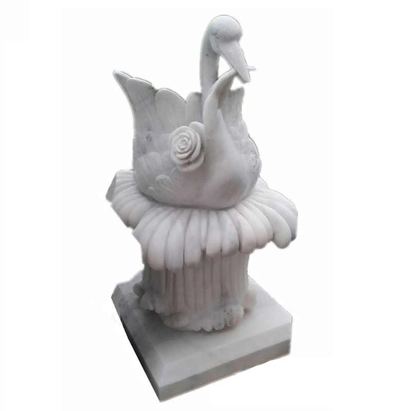 Estatua de cisne de granito natural