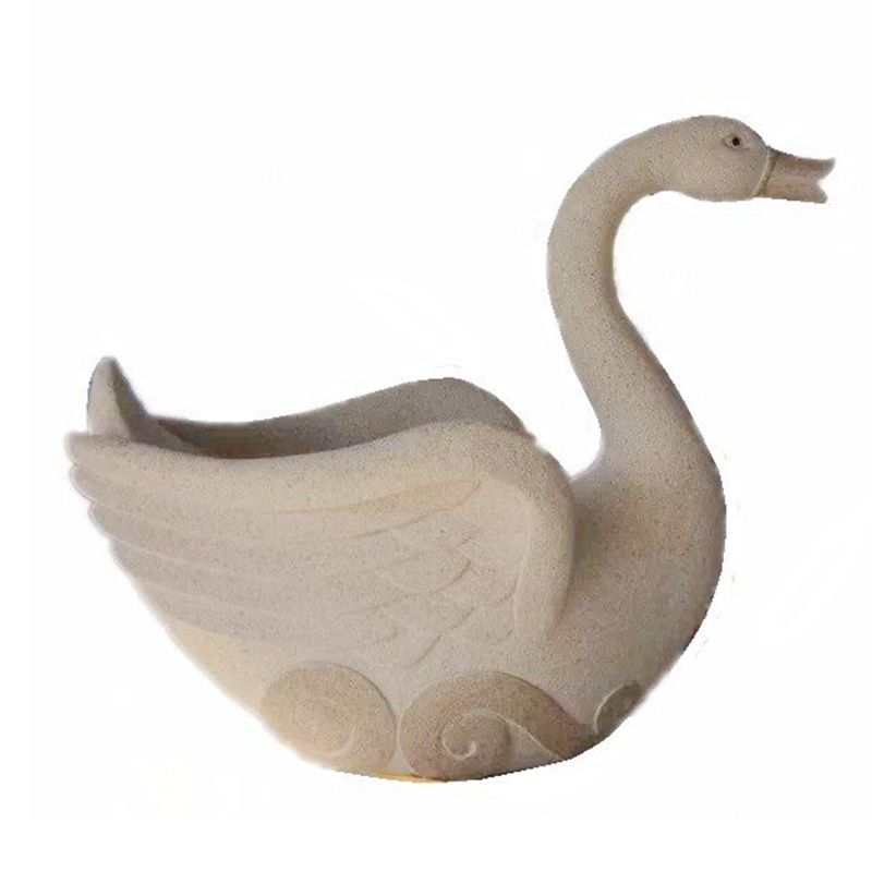 Estatua de cisne de granito natural