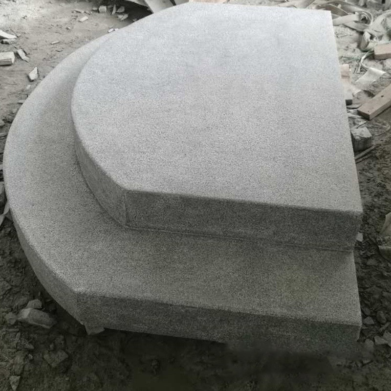 Diseño de escaleras de granito blanco sésamo