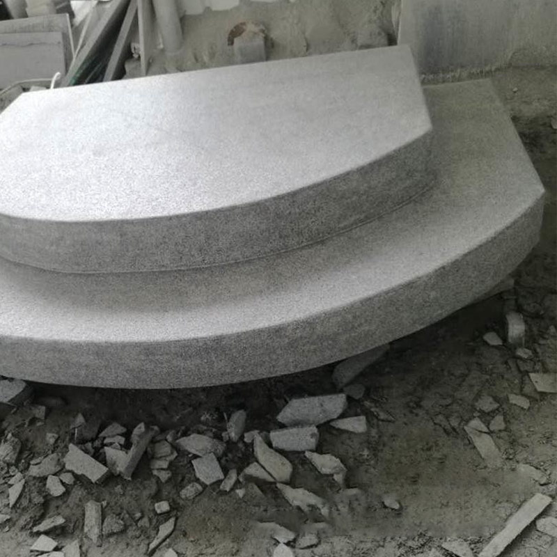 Diseño de escaleras de granito blanco sésamo