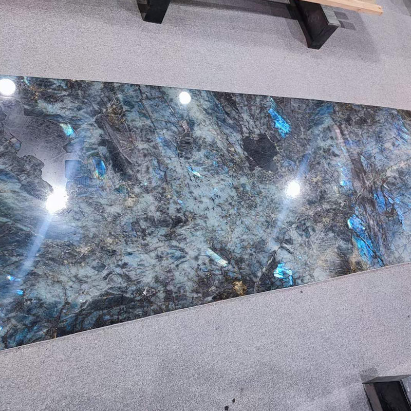 Losa de piedra de lujo azul esmeralda