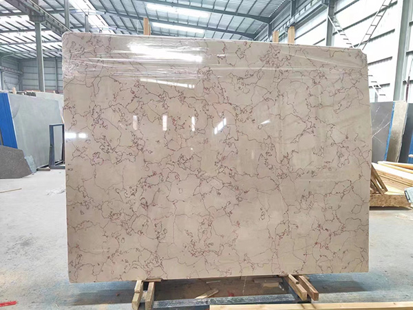 Losa de mármol rosa crema