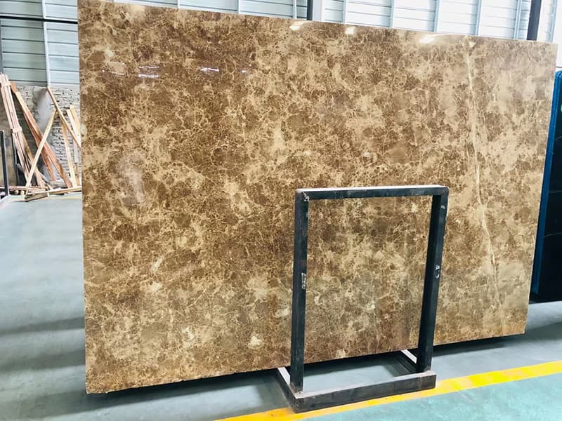 Losas de cristal de mármol marrón claro