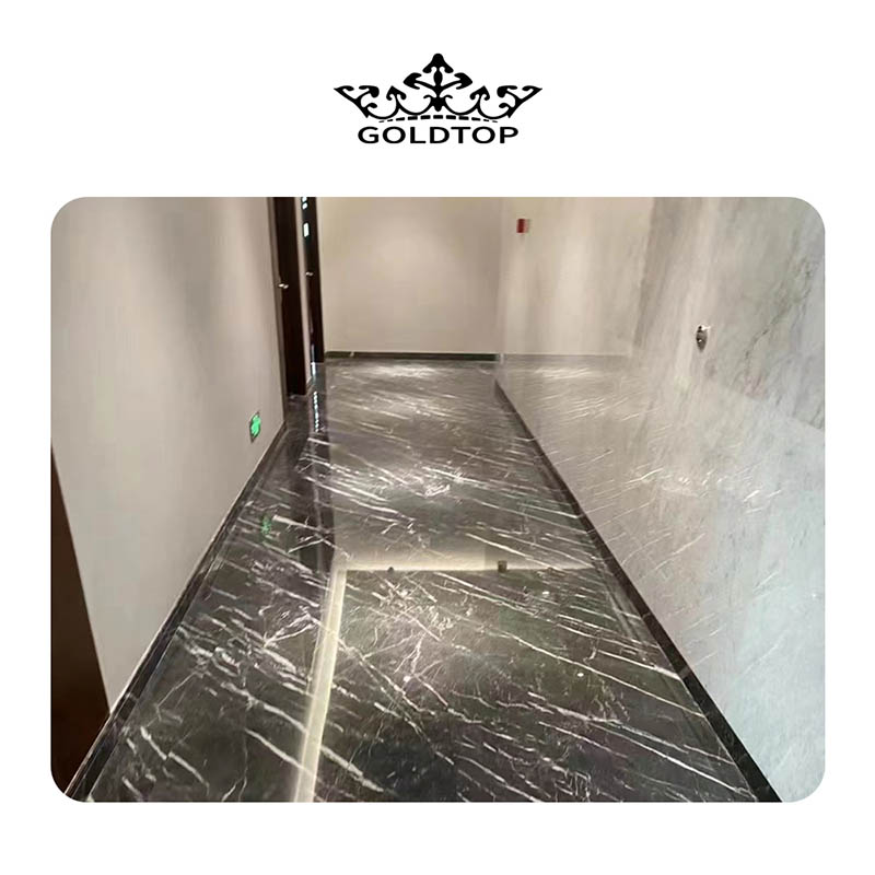 Azulejos de losas de mármol Grigio carnico