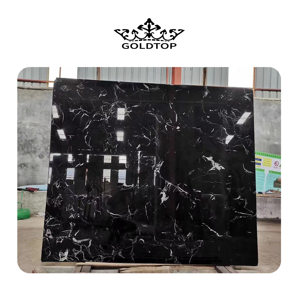 Losa de mármol de flor negra hielo