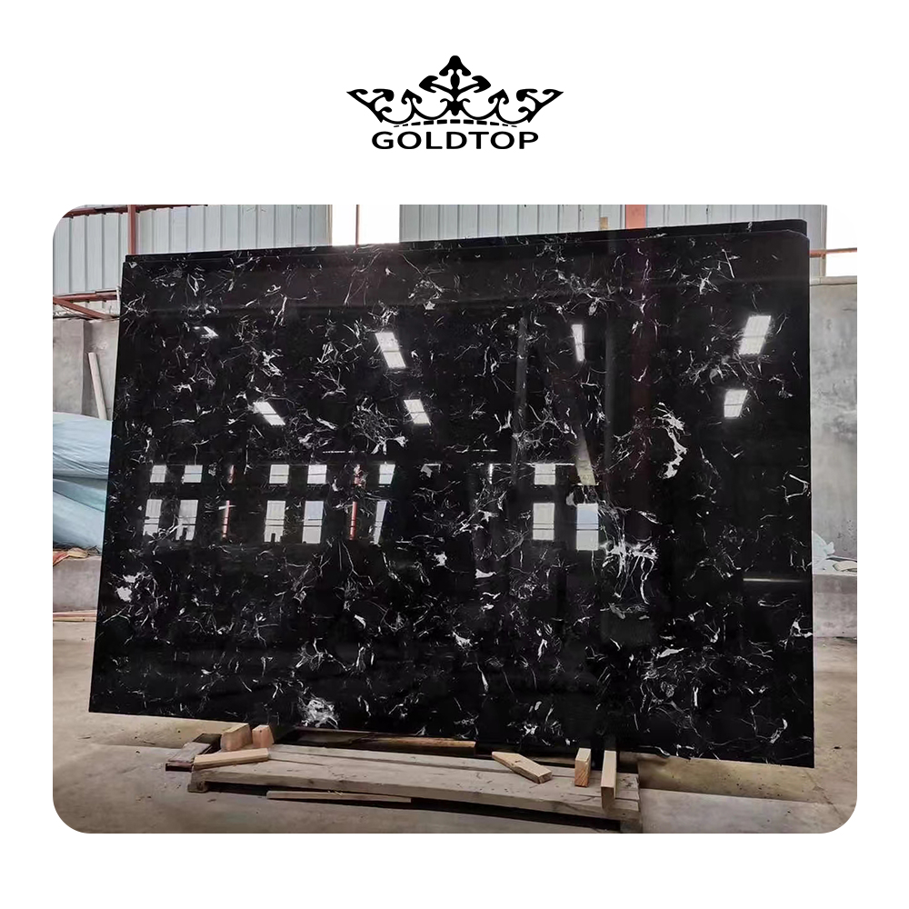 Losa de mármol de flor negra hielo
