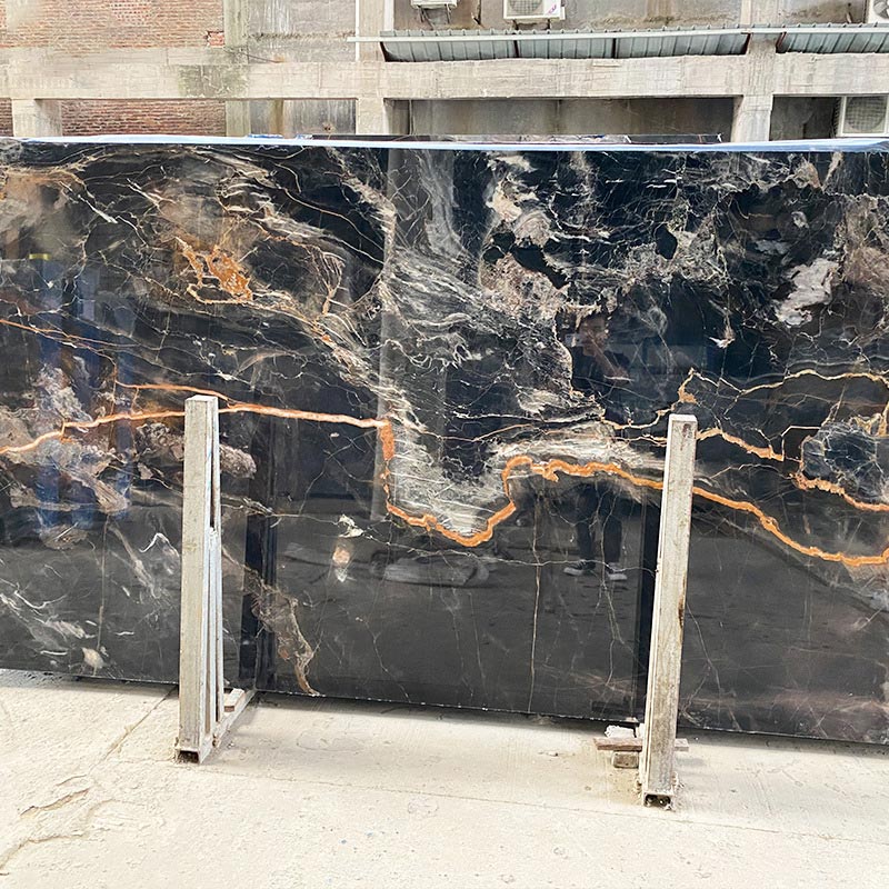 Azulejos de losas de mármol de oro rosa.