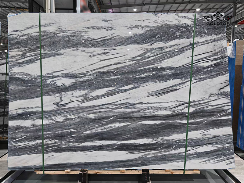 Ink White Marble slabs