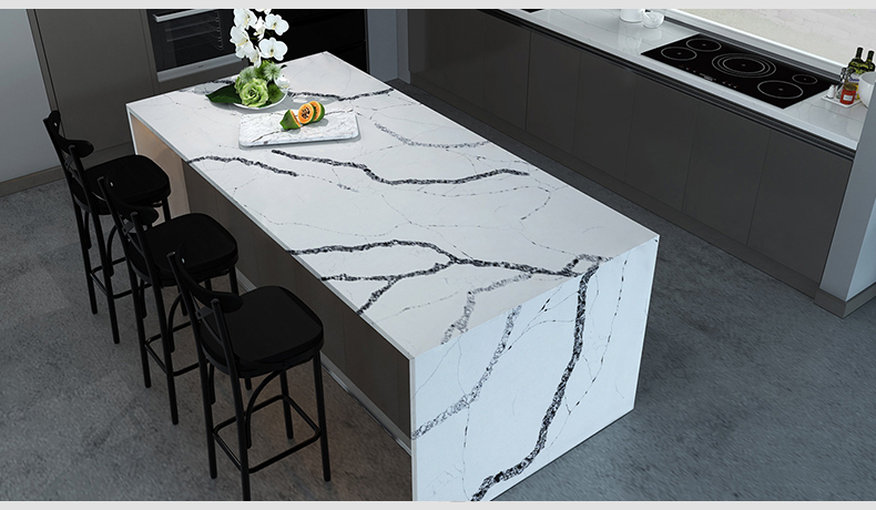5083 Calacatta Vera Calacatta Quartz White With Black Veins