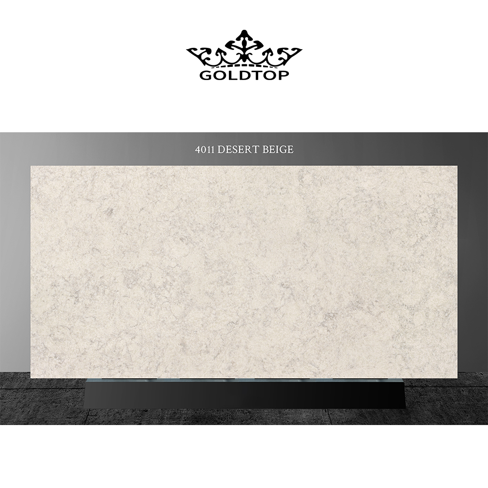 4011 Desert Beige Marble Quartz Slab