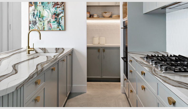 5081 Skara Delicato White Calacatta Quartz Countertops Wholesale