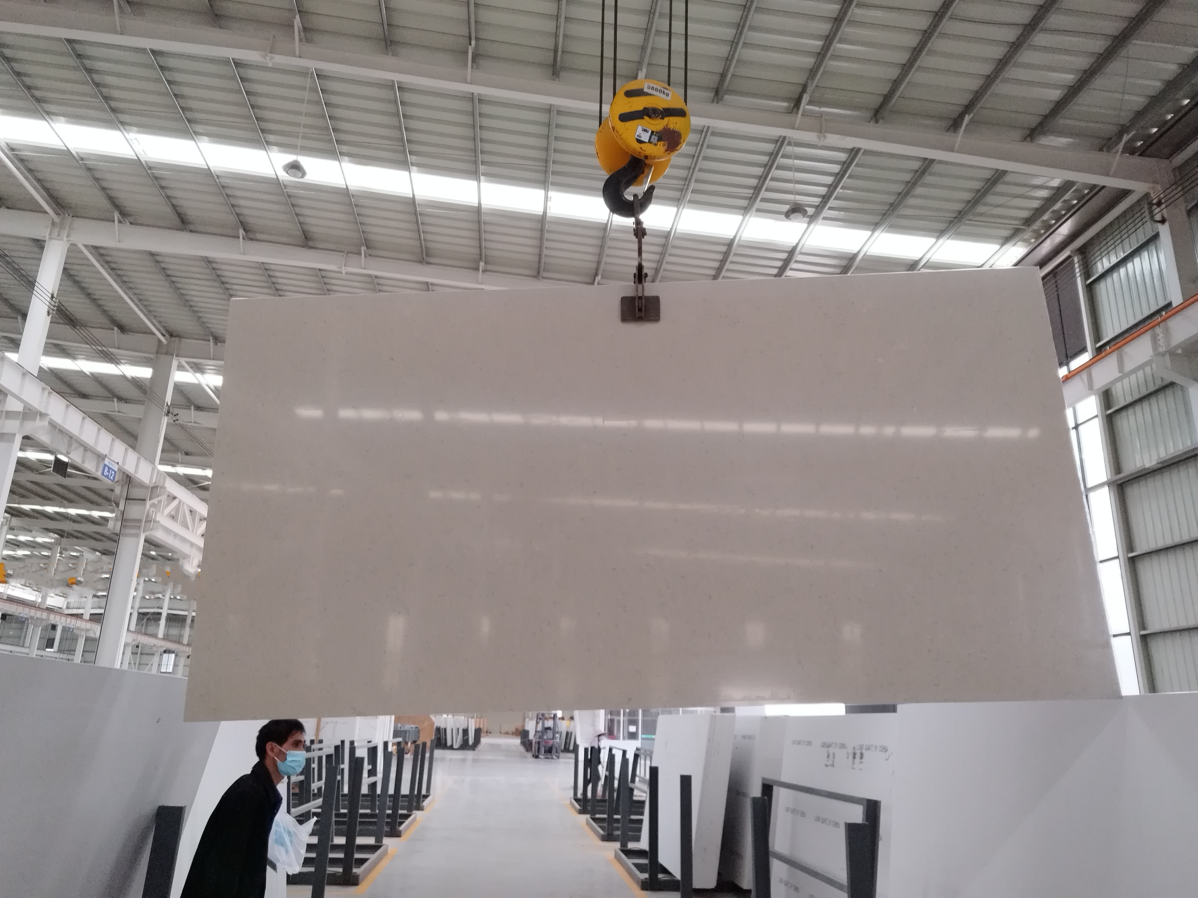 4046 Fossil Grey Marble Quartz Slab