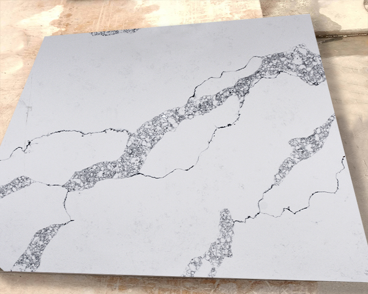 5046 Nuvo Carsar Quartz White Countertops Factory
